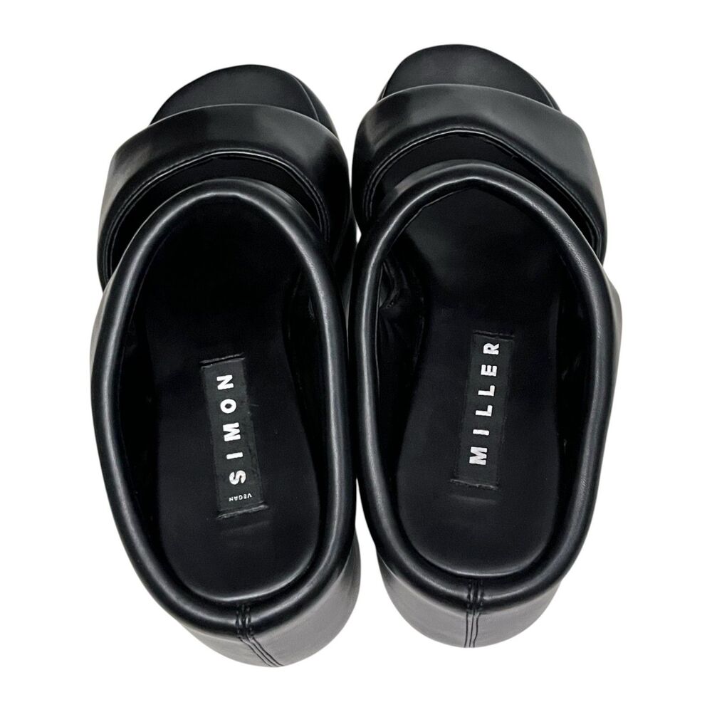 Simon Miller Vegan Bubble Platform Sandals Black EU 36 US 6 Chunky Wedge - Picture 10 of 12